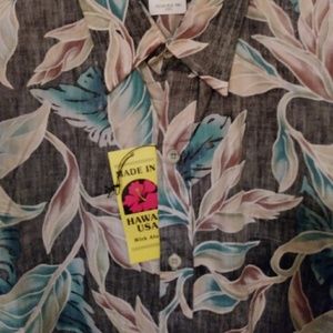Mens Hawaiian Floral Print front button shirt